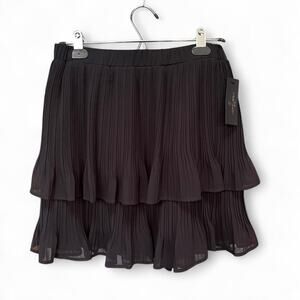 Nwt worthington pleated tiered ruffle skirt